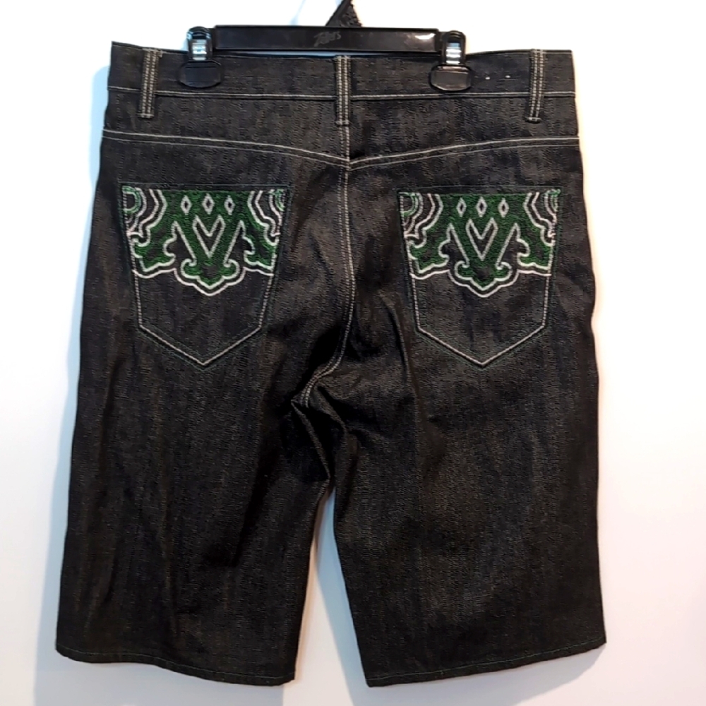 Vintage Y2K Avirex Baggy Jean Jorts Shorts Size 36